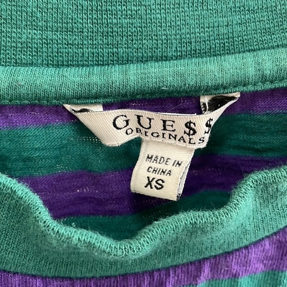 GUESS x A$ap - 90s Vintage Shirt - Green Purple - XS - Picture 3 of 10